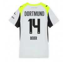 Borussia Dortmund Maximilian Beier #14 Koszulka Wyjazdowa damskie 2025-26 Krótki Rękaw